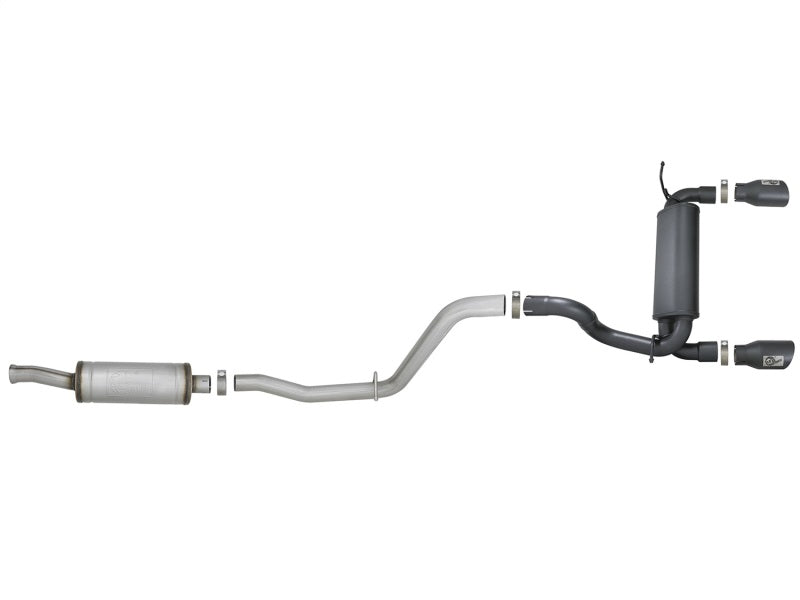 aFe Rebel Series 2.5in 409 SS Cat-Back Exhaust System w/ Black Tips Jeep Wrangler (JL) 2018 V6 3.6L Catback aFe