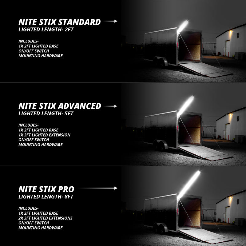 XK Glow Nite Stix Foldable Overhead Light System 8ft Light Accessories and Wiring XKGLOW
