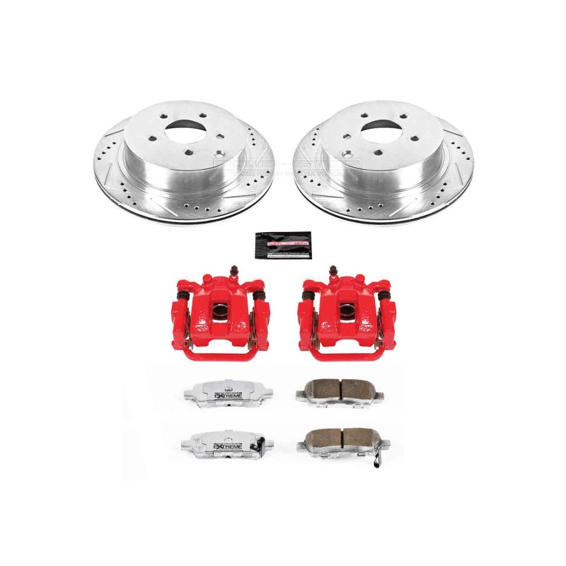 Power Stop 03-08 Infiniti FX35 Rear Z26 Street Warrior Brake Kit w/Calipers Brake Kits - Performance D&S PowerStop