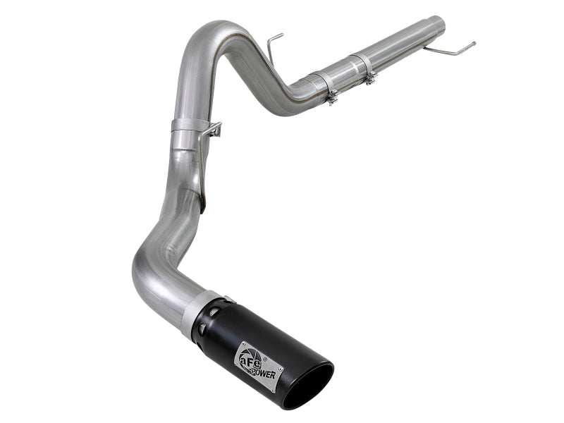 aFe Large Bore-HD 4in 409 SS DPF-Back Exh 18-19 Ford F-150 V6-3.0L (td) w/ Black Tip DPF Back aFe