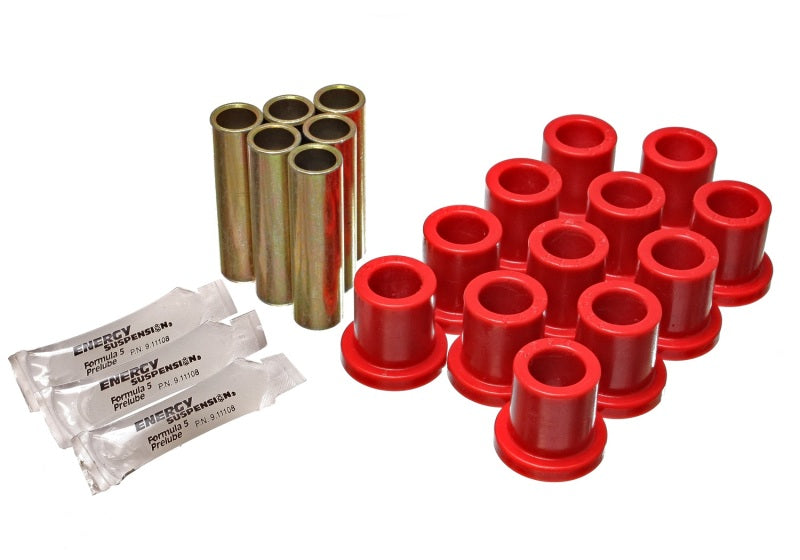 Energy Suspension 57-72 Ford F-100 / F-150 Rear 2WD Red Spring and Shackle Set Bushing Kits Energy Suspension