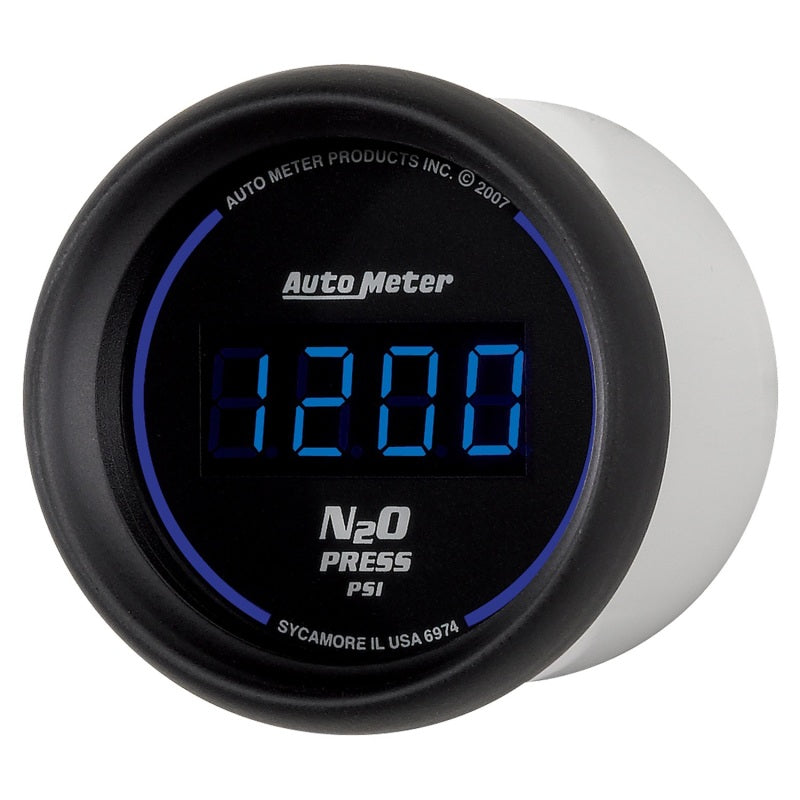Autometer Ultra-Lite 2-1/16in 1600 PSI Digital Nitrous Pressure Gauge - Black Gauges AutoMeter