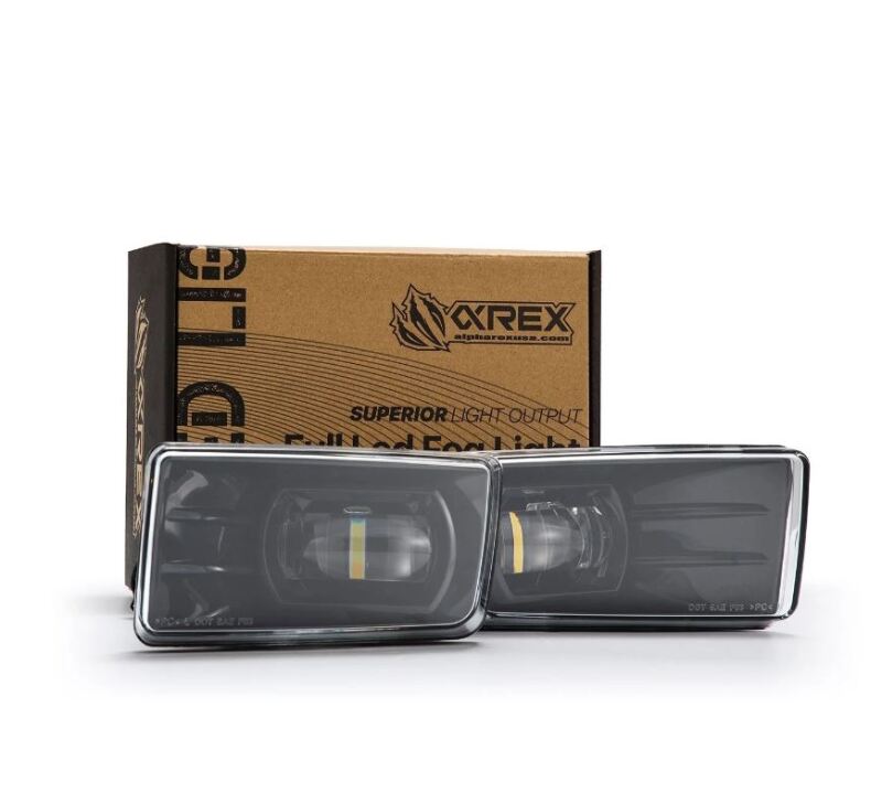 AlphaRex 07-13 Chevrolet Silverado/04-17 Tahoe DoubleTap Dual Color LED Proj Fog Lights - Wt/Ambr Fog Lights AlphaRex