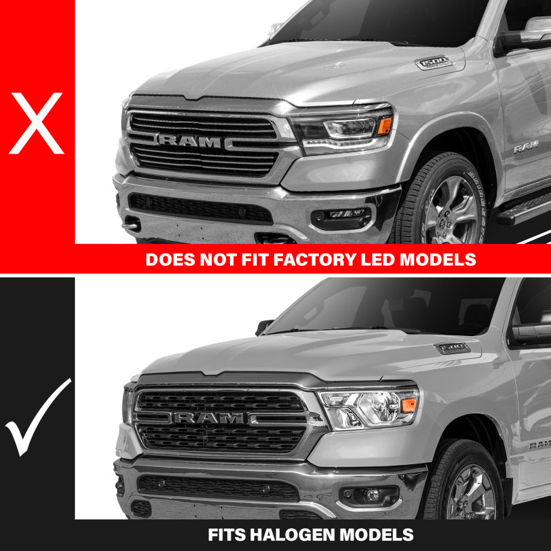 ANZO 19-24 RAM 1500 (New Body/OE Halogen) Full LED Proj Headlights DRL/SeqSig Black - Driver Side Headlights ANZO