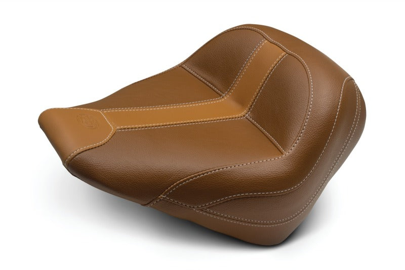 Mustang 15-21 Indian Scout Standard Touring Solo Seat - Brown Solo Motorcycle Seats Mustang Motorcycle
