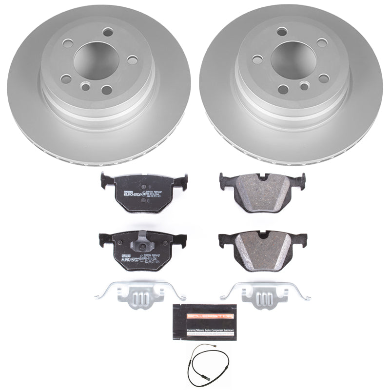 Power Stop 16-18 BMW X5 Rear Euro-Stop Brake Kit Brake Kits - OE PowerStop