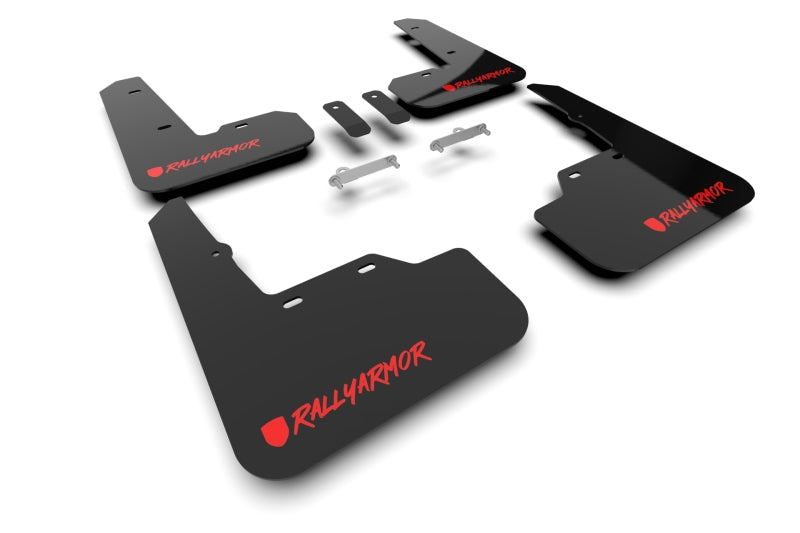 Rally Armor 22-25 Subaru WRX Black UR Mud Flap Altered Font Red Logo Mud Flaps Rally Armor