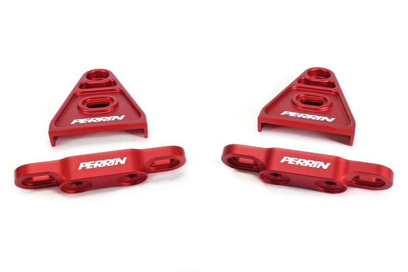 PERRIN 15+ Subaru WRX/STI High-Lift Hood Brackets - Red Hood Struts Perrin Performance