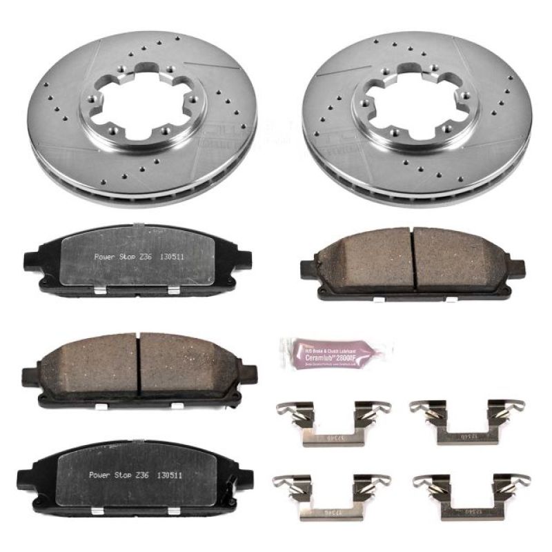 Power Stop 96-98 Nissan Pathfinder Front Z36 Truck & Tow Brake Kit Brake Kits - Performance D&S PowerStop