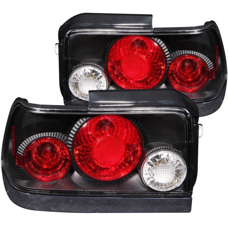 ANZO 1993-1997 Toyota Corolla Taillights Black Tail Lights ANZO