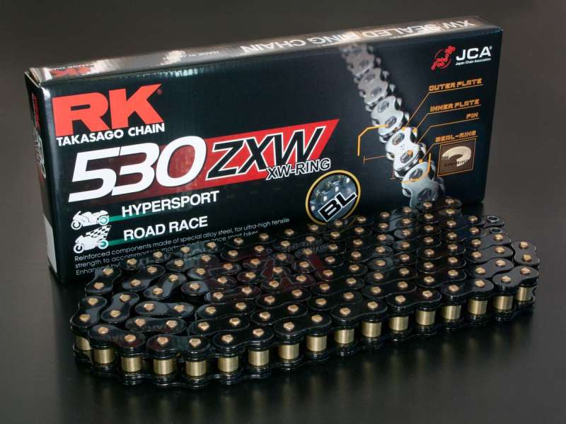 RK Chain BL530ZXW-120L XW-Ring - Black Scale Chains RK Chain