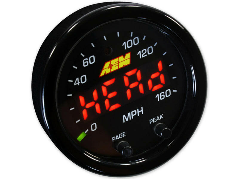 AEM X-Series 0-160 MPH Black Bezel w/ Black Face GPS Speedometer Gauge Gauges AEM