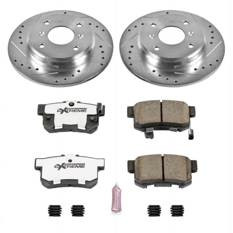 Power Stop 92-96 Honda Prelude Rear Z26 Street Warrior Brake Kit Brake Kits - Performance D&S PowerStop
