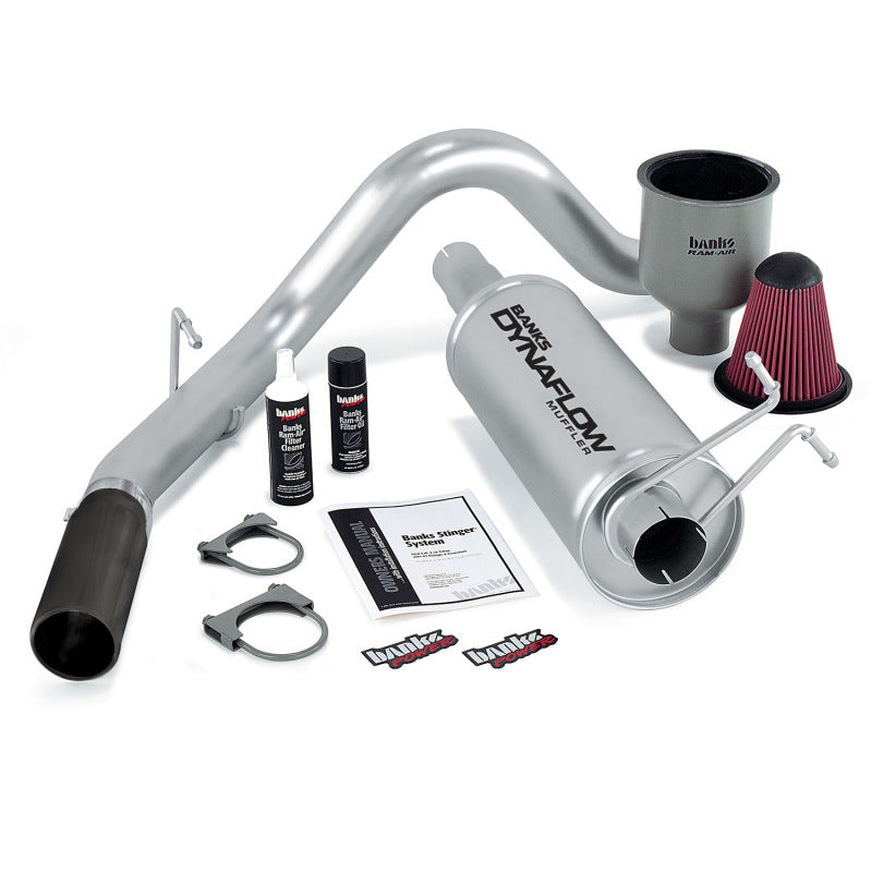 Banks Power 99-04 Ford 6.8L Ext/Crew S/D Stinger System - SS Single Exhaust w/ Black Tip Performance Packages Banks Power
