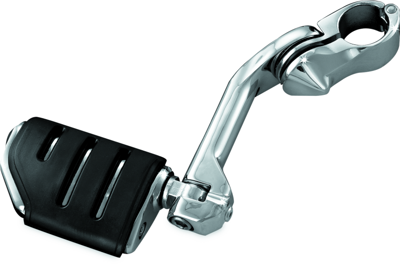 Kuryakyn Tour Tech Trident Dually 6in Back Arm With 1-1/4in Clamps Chrome Footpegs Kuryakyn