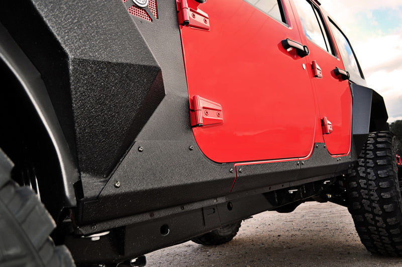 Rugged Ridge Steel Body Armor Cladding 07-18 Jeep Wrangler JKU Body Armor & Rock Rails Rugged Ridge