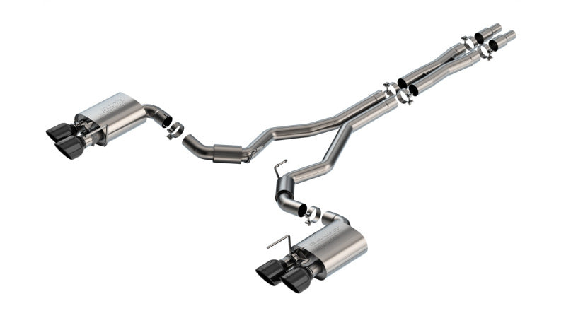Borla 2024 Ford Mustang Dark Horse 5.0L V8 w/Active Exhaust S-Type Cat-Back Exhaust System - BC Tips Catback Borla