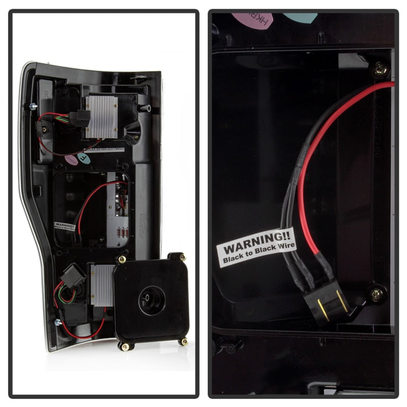 Spyder 17-18 Ford F-250 Super Duty (Excl LED Models) LED Tail Lights - Chrome (ALT-YD-FS17-LED-C) Tail Lights SPYDER