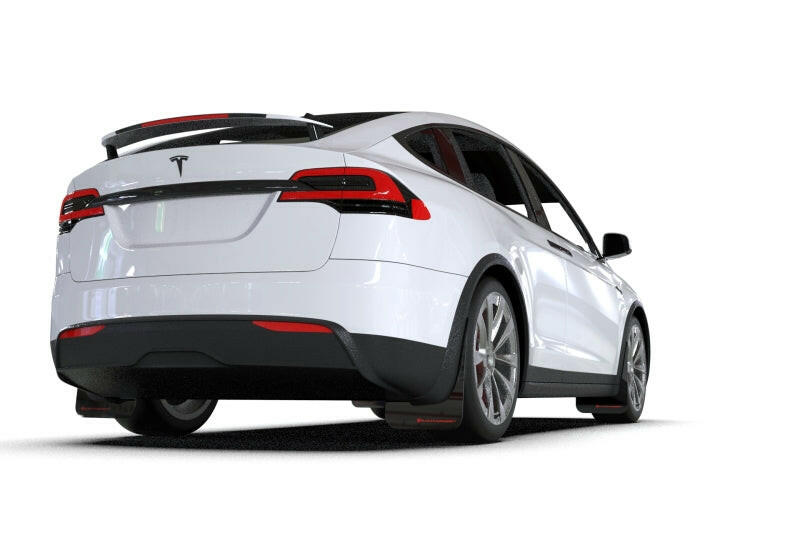 Rally Armor 22-26 Tesla Model X Black UR Mud Flap w/Red Logo Mud Flaps Rally Armor