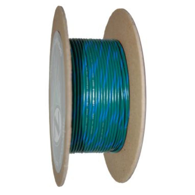 NAMZ OEM Color Primary Wire 100ft. Spool 18g - Green/Blue Stripe Wire Loom NAMZ