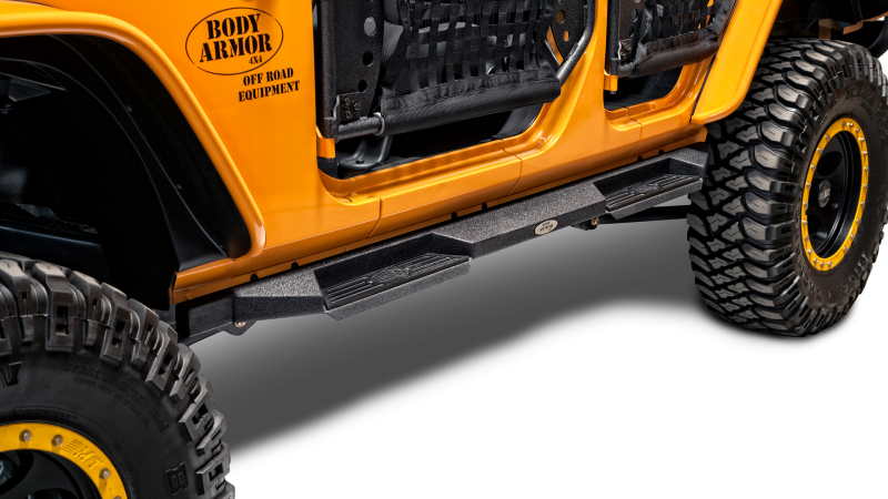 Body Armor 4x4 07-18 Jeep Wrangler JK 4 Door Rocksteps Side Steps Side Steps Body Armor 4x4