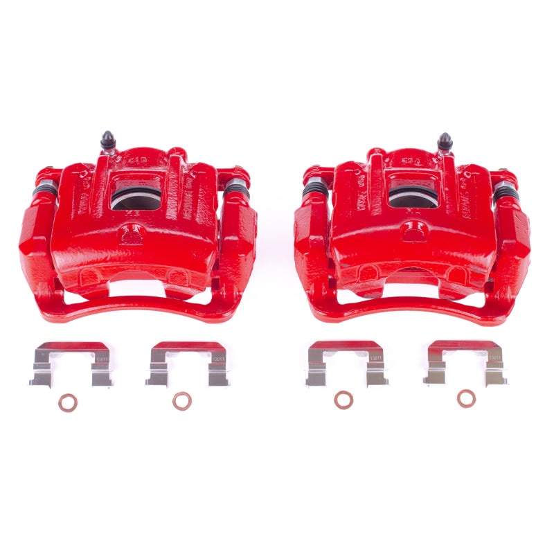 Power Stop 13-16 Hyundai Santa Fe Sport Front Red Calipers w/Brackets - Pair Brake Calipers - Perf PowerStop
