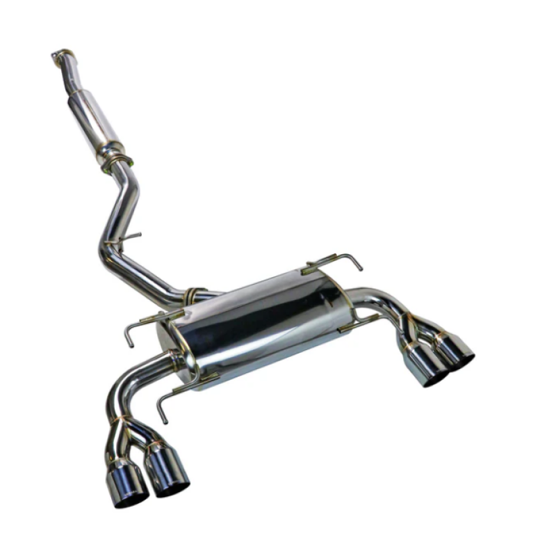 Remark 08-14 Subaru WRX STi GR Hatch Sports Touring Cat-Back Exhaust - SS Quad Tips (Resonated) Catback Remark