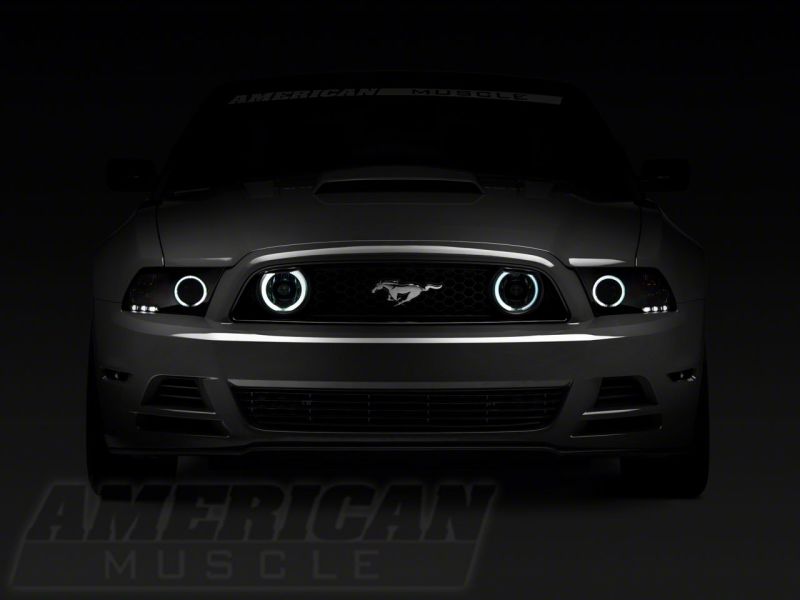Raxiom 13-14 Ford Mustang GT CCFL Halo Fog Lights- Chrome Headlights Raxiom