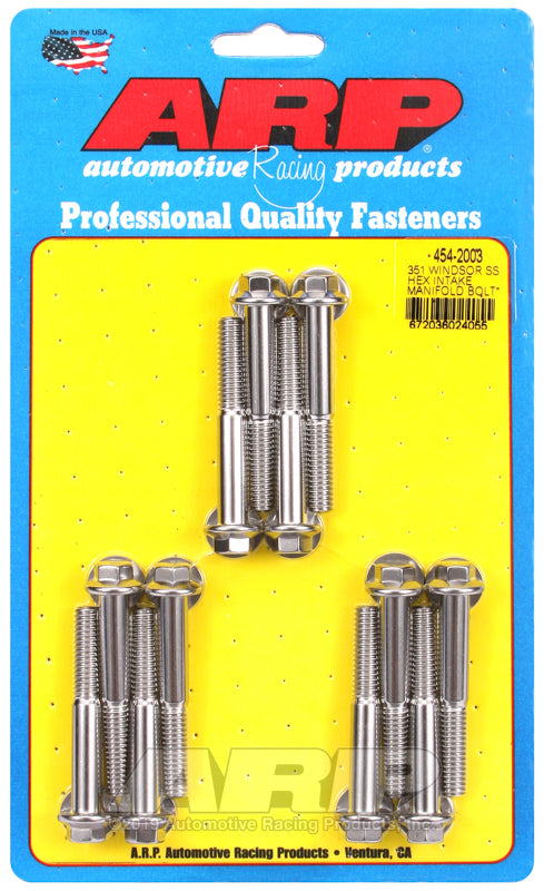 ARP SB Ford 351W SS Hex Intake Manifold Bolt Kit Hardware Kits - Other ARP