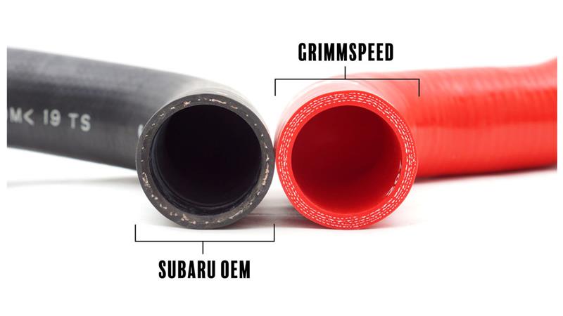 GrimmSpeed 04-08 Subaru Forester XT Radiator Hose Kit - Red Radiator Hoses GrimmSpeed