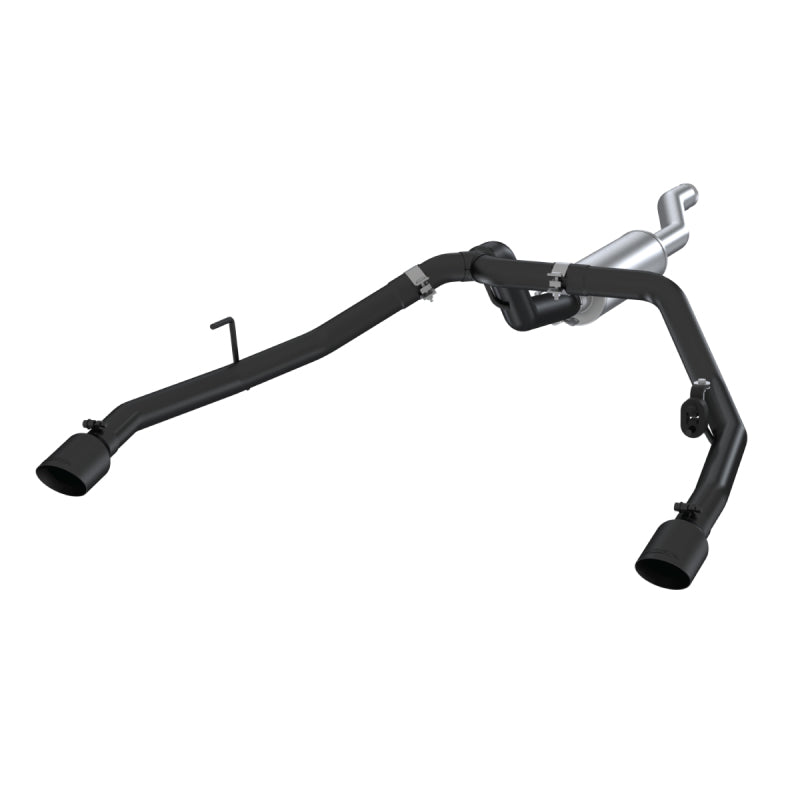 MBRP 2020 Jeep Gladiator 3.6L 2.5in Dual Rear Exit Cat Back Exhaust Black Coated Catback MBRP