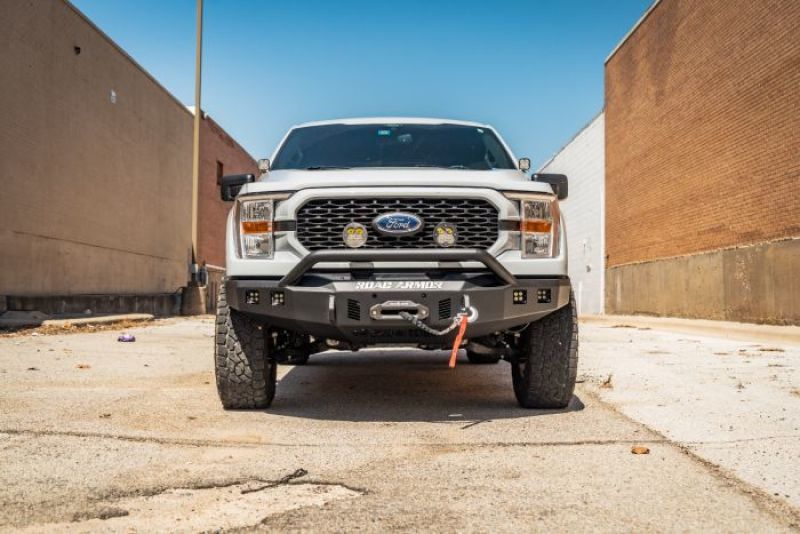 Road Armor 21-23 Ford F-150 Stealth Front Bumper w/Pre-Runner Guard - Tex Blk Bumpers - Steel Road Armor