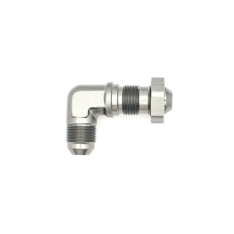 DeatschWerks 8AN Male Flare To 8AN Male Flare Bulkhead Adapter 90-Degree (Incl. Nut) Fittings DeatschWerks