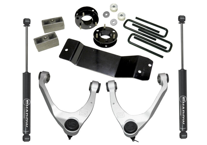 Superlift 14-18 Chevy Silv 1500 4WD 3.5in Lift Kit w/ Alum/Stamped Steel Control Arms & Rear Shocks Lift Kits Superlift