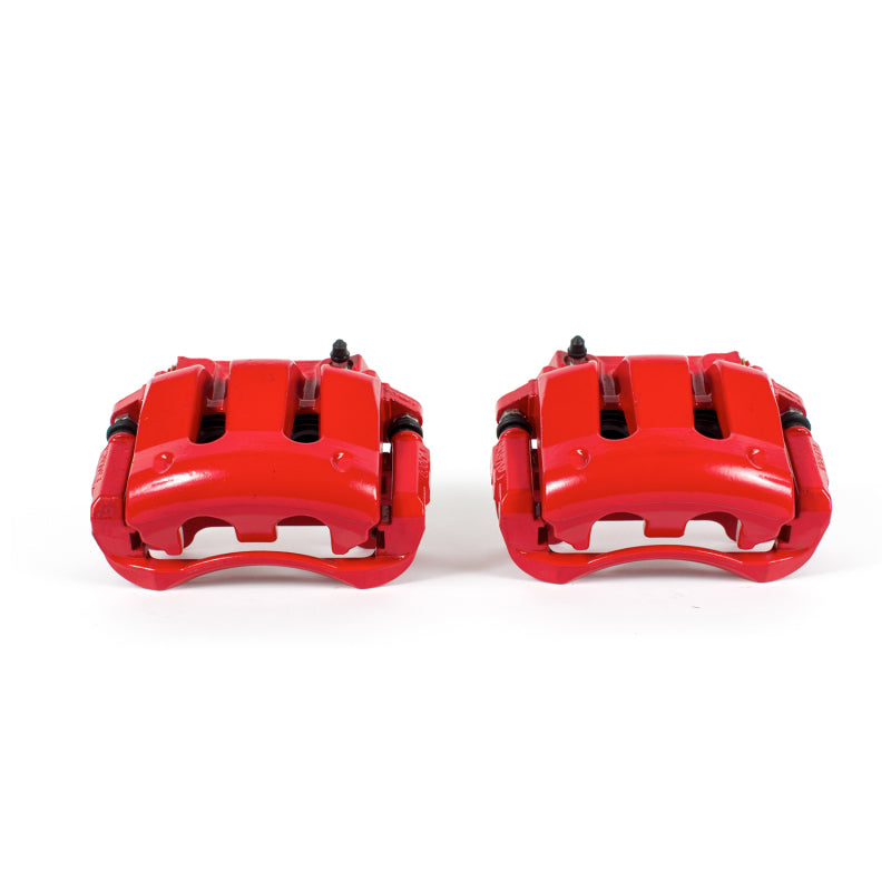 Power Stop 11-14 Ford Mustang Front Red Calipers w/Brackets - Pair Brake Calipers - Perf PowerStop