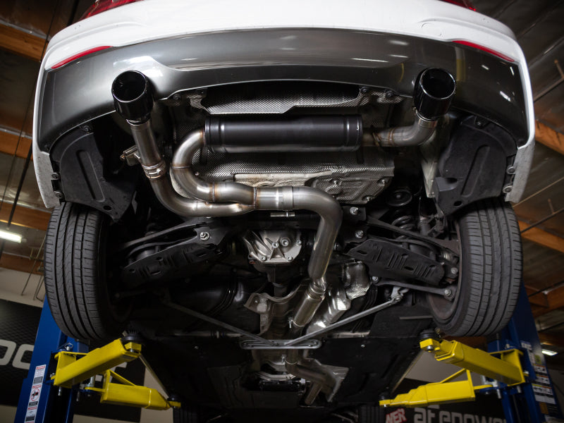 aFe MACHForce XP 3in to 2.5in 304 SS Cat-Back Exhaust w/ Polished Tips 14-16 BMW M235i Tips aFe