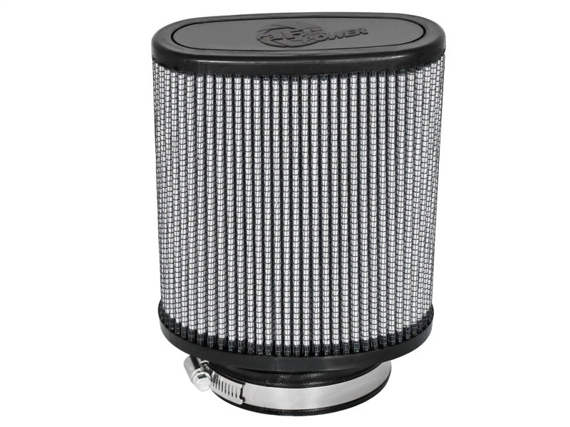 aFe Magnum FLOW Pro DRY S Universal Air Filter 3.5in Flange 5.75x5in Base 6x2.75in Top 6.5in Height Air Filters - Universal Fit aFe