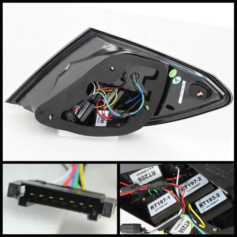 Spyder Mercedes Benz W204 C-Class 08-11 LED Tail Lights Incandescent only - Blk ALT-YD-MBZC08-LED-BK Tail Lights SPYDER