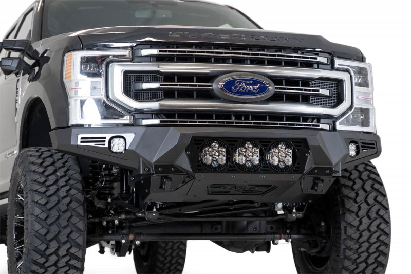 Addictive Desert Designs 17-20 Ford Super Duty Bomber Front Bumper w/ Mounts For 3 Baja Designs LP6s Bumpers - Steel Addictive Desert Designs
