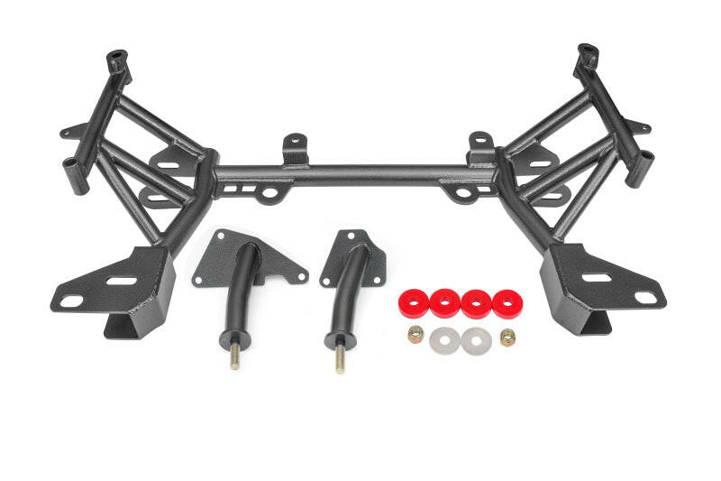 BMR 93-02 4th Gen F-Body K-Member LT1 Motor Mounts Standard Rack Mounts Black Hammertone Engine Mounts BMR Suspension
