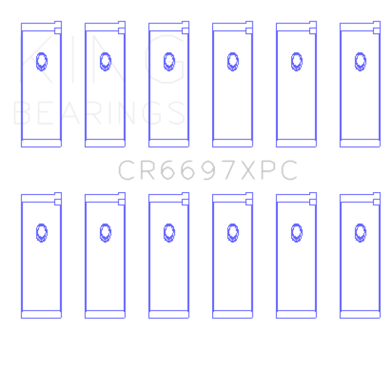 King Engine Bearings Nissan RB25/RB26 (Size .026) Coated Performance Rod Bearing Set Bearings King Engine Bearings