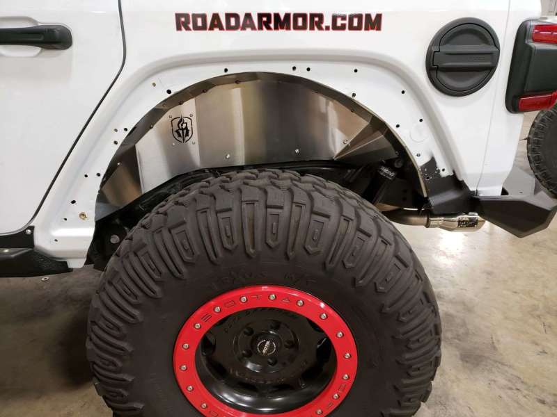 Road Armor 18-20 Jeep Wrangler JL Stealth Rear Fender Liner Body Armor - Raw Fenders Road Armor