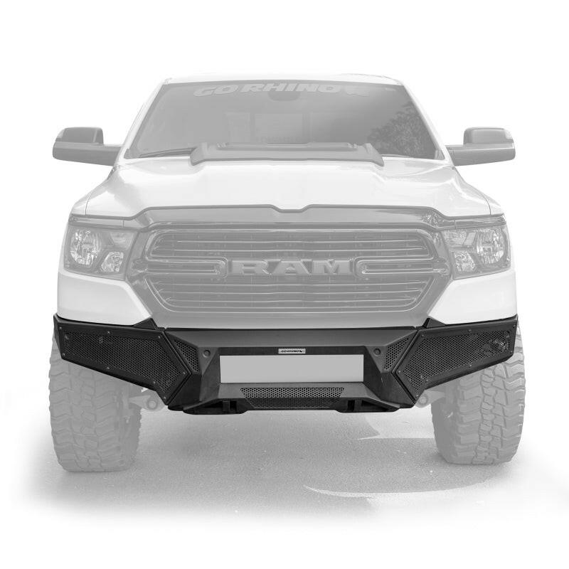 Go Rhino 19-24 Ram 1500 (Excl. Rebel/Warlock/TRX) Element FR Bumper w/Fixed Lgt Bar Mount - Tex. Blk Bumpers - Steel Go Rhino