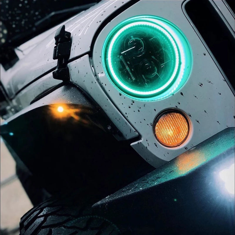 Oracle 7in High Powered LED Headlights - Black Bezel - ColorSHIFT - BC1 Headlights ORACLE Lighting