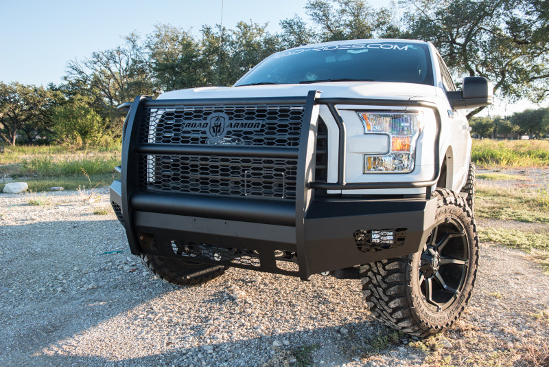 Road Armor 15-17 Ford F-150 Vaquero Front Bumper Full Guard - Tex Blk Bumpers - Steel Road Armor