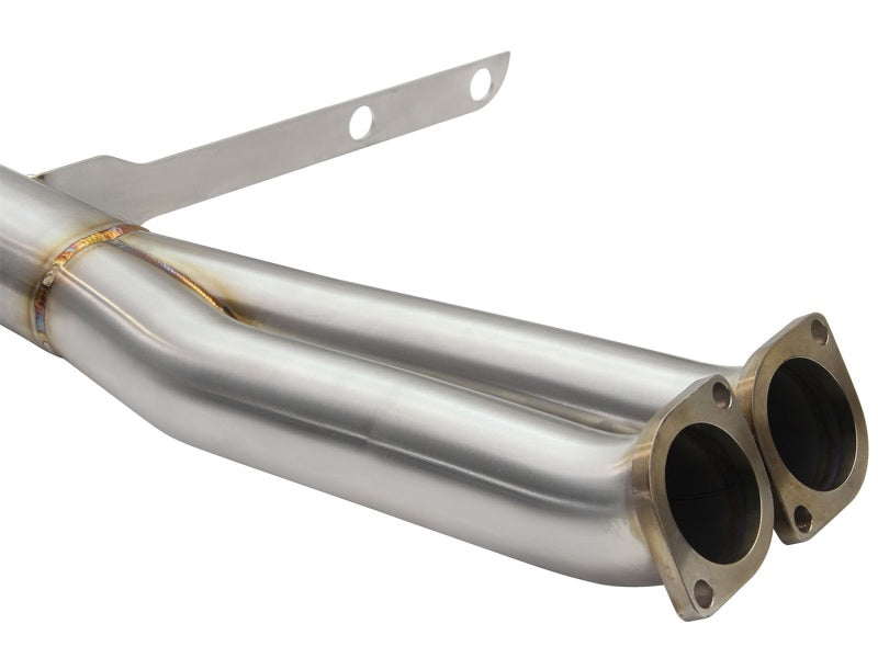 aFe MACHForce XP SS-304 Black Tip 3.0in-2.5in Dia Cat Back Exhaust 11-13 BMW 335i (E90/E92) 3.0L Catback aFe