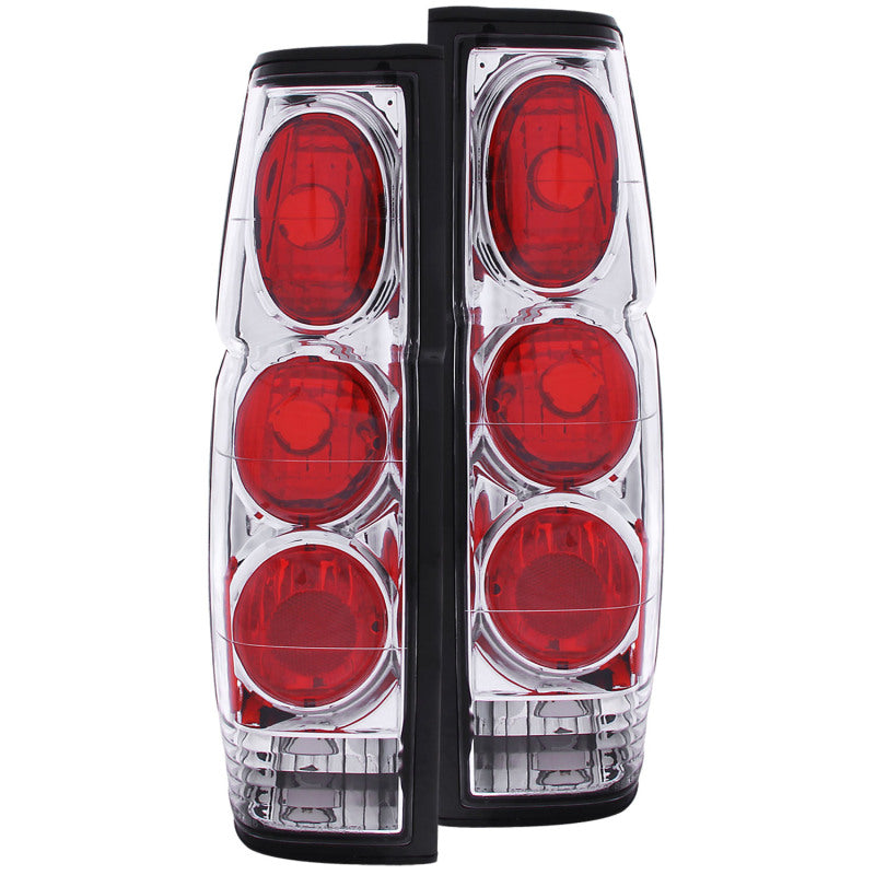 ANZO 1986-1997 Nissan Hardbody Taillights Chrome Tail Lights ANZO