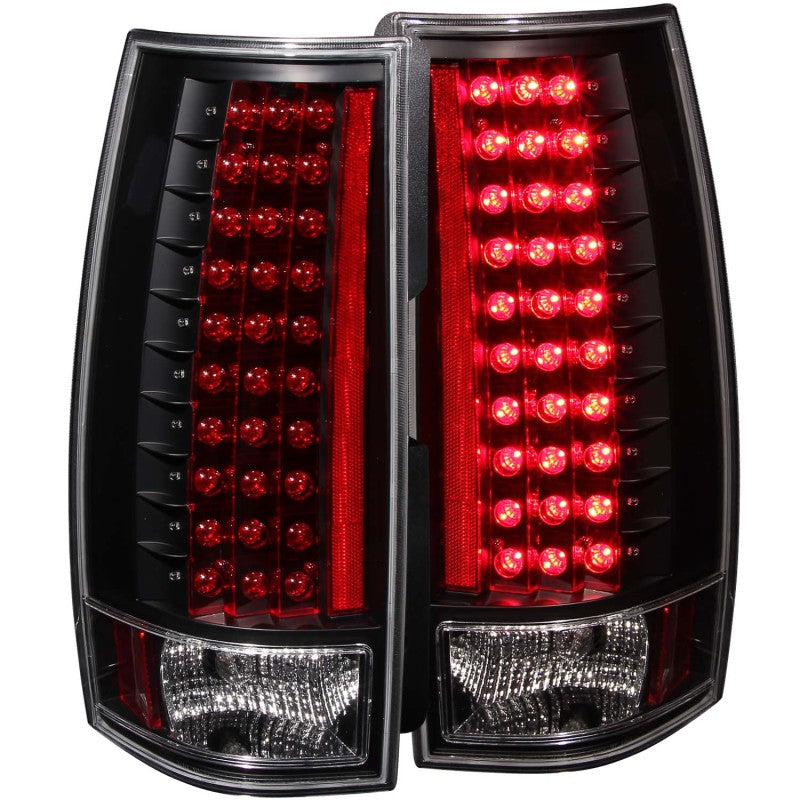 ANZO 2007-2013 Chevrolet Suburban LED Taillights Black Tail Lights ANZO