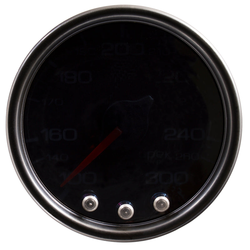 Autometer Spek-Pro Gauge Oil Temp 2 1/16in 300f Stepper Motor W/Peak & Warn Blk/Smoke/Blk Gauges AutoMeter
