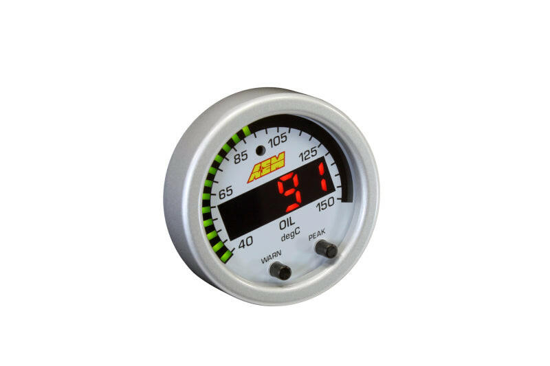 AEM X-Series Temperature 100-300F Gauge Kit (ONLY Black Bezel and Water Temp. Faceplate) Gauges AEM